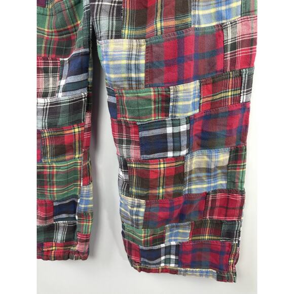 American Eagle Outfitters Patchwork Madras Plaid Pajama Pj Pants Men's Medium - Picture 15 of 16